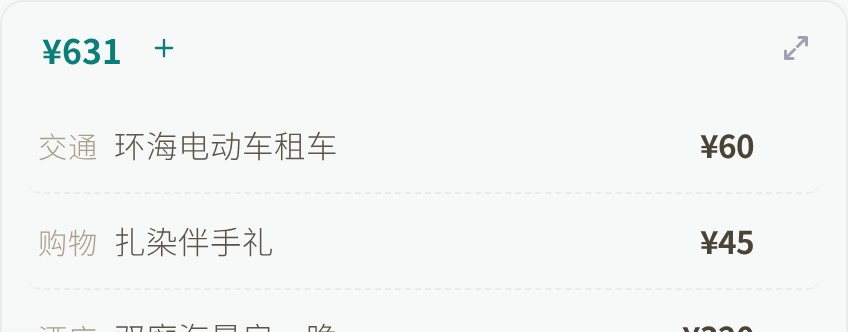 费用小票